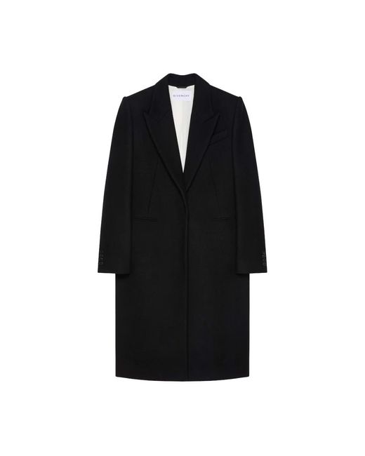 Givenchy Black Tailored Wollmantel