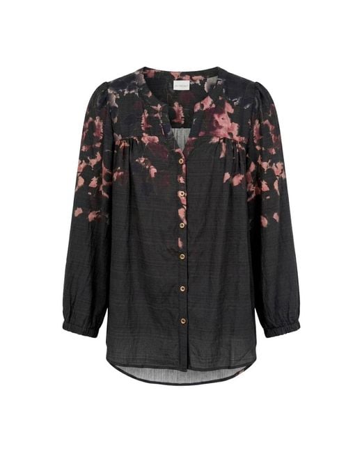 Blouses iN FRONT de color Black