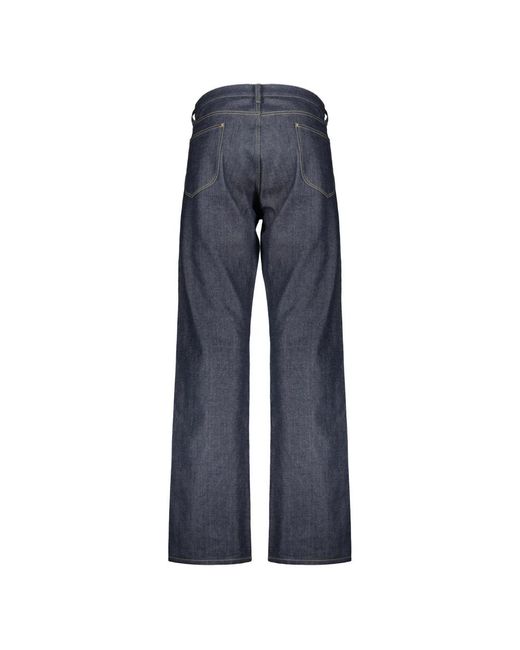 Moorer Blue Straight Fit Jeans for men