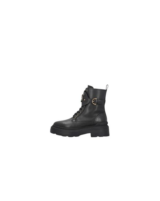 Pinko Black Lace-Up Boots