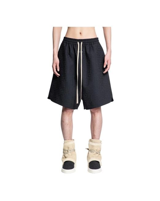 Fear Of God Grafische jacquard elastische taille shorts in Black für Herren
