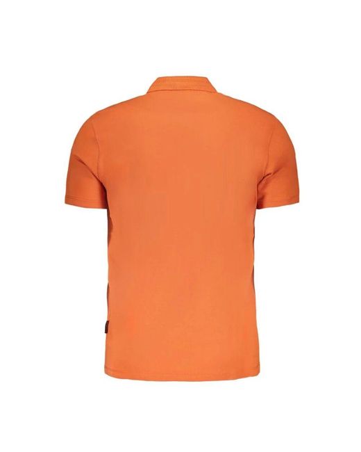Napapijri S besticktes poloshirt in Orange für Herren
