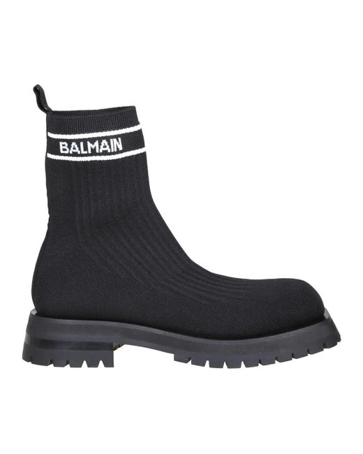 Balmain Black Ankle Boots for men