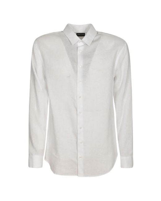 Giorgio Armani White Formal Shirts for men