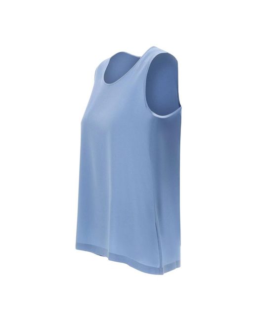 Kangra Blue Sleeveless Tops