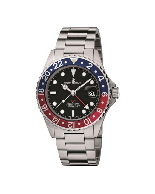 Revue Thommen Diver gmt automatische taucheruhr in Metallic für Herren
