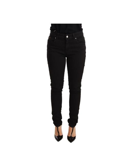 Jeans skinny slim in denim nero elasticizzato di Dolce & Gabbana in Black