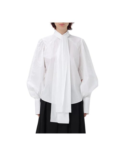 Patou White Klassische Baumwoll-Popeline-Bluse