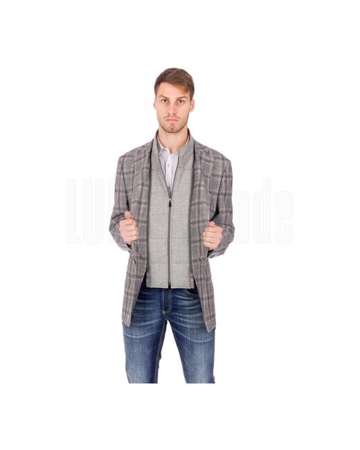 Luigi Bianchi Gray Blazers for men