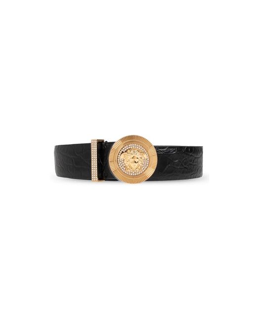 Versace Accessoires ,Zwart ,Leer Leren Riem in het Black