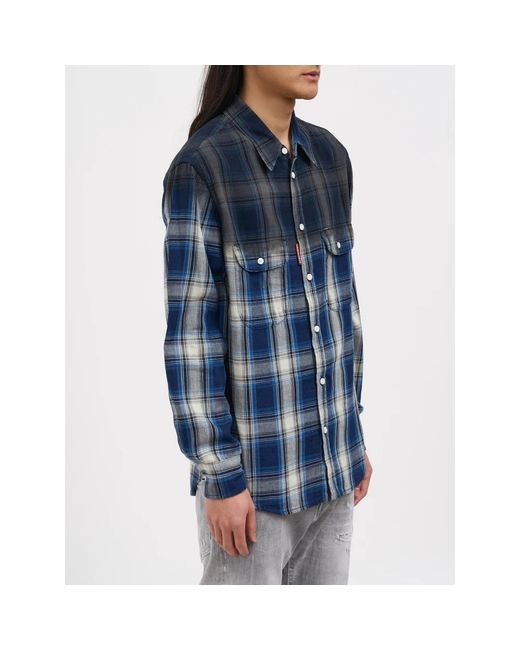 DSquared² Blue Casual Shirts for men