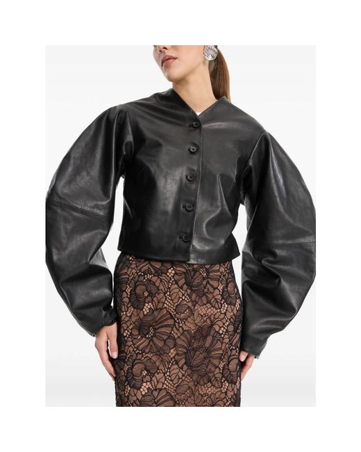 ROTATE BIRGER CHRISTENSEN Black Leather Jackets