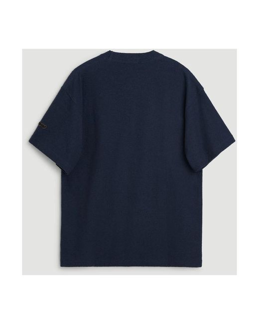 Soulland Blue Locker geschnittenes boucle jersey t-shirt