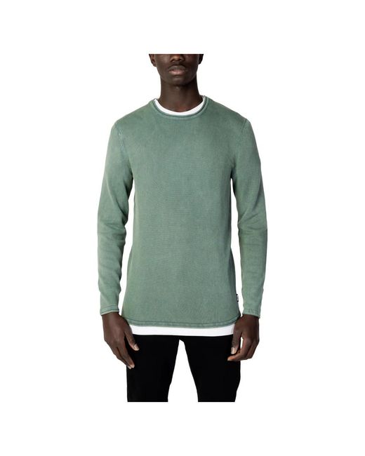 Only & Sons Green Round-Neck Knitwear for men