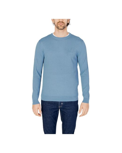 Antony Morato Blue Round-Neck Knitwear for men