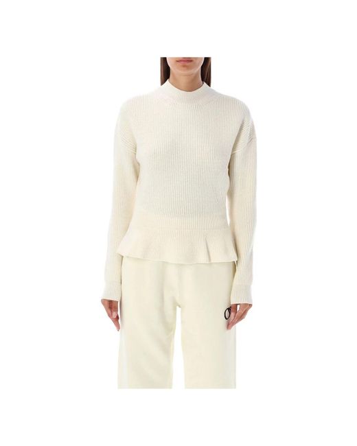 Chloé Natural Round-Neck Knitwear