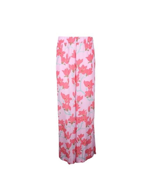 Semicouture Pink Wide Trousers