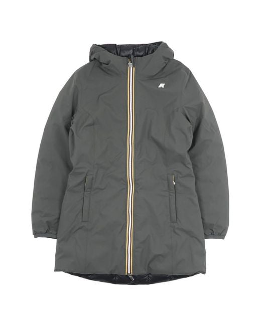 K-Way Gray Winter Jackets