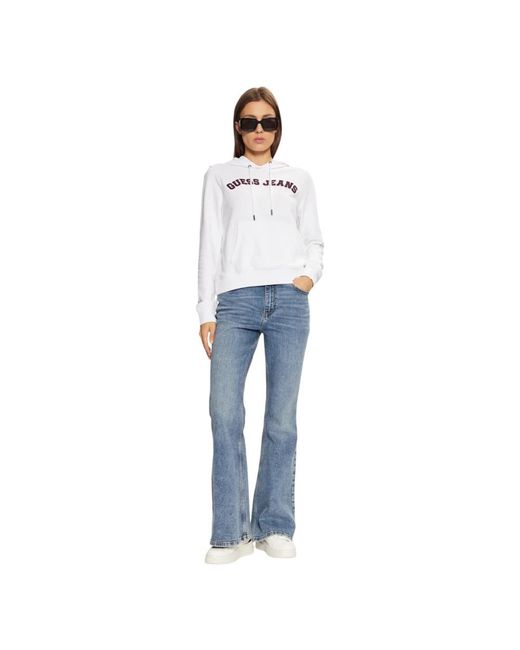 Guess White Hoodies