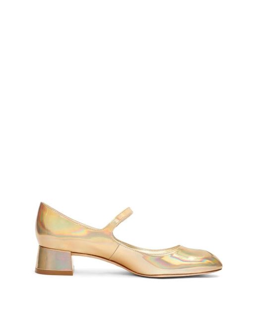 Stuart Weitzman Schoenen ,Geel ,Vivienne Mary Jane Pumps 35Mm in het Natural