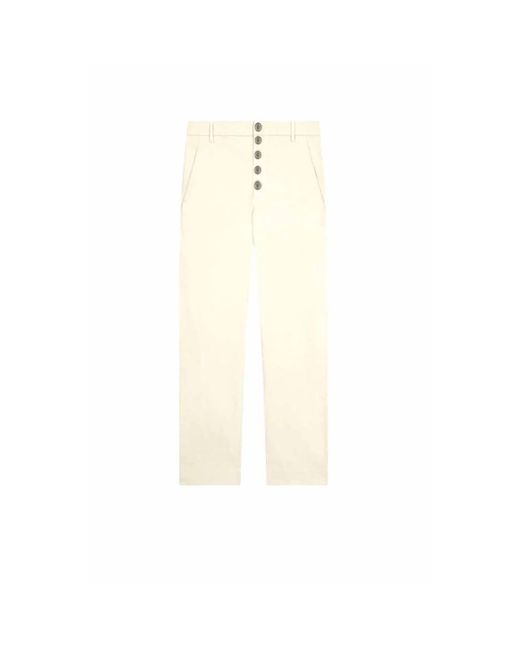 Dondup White Straight Trousers