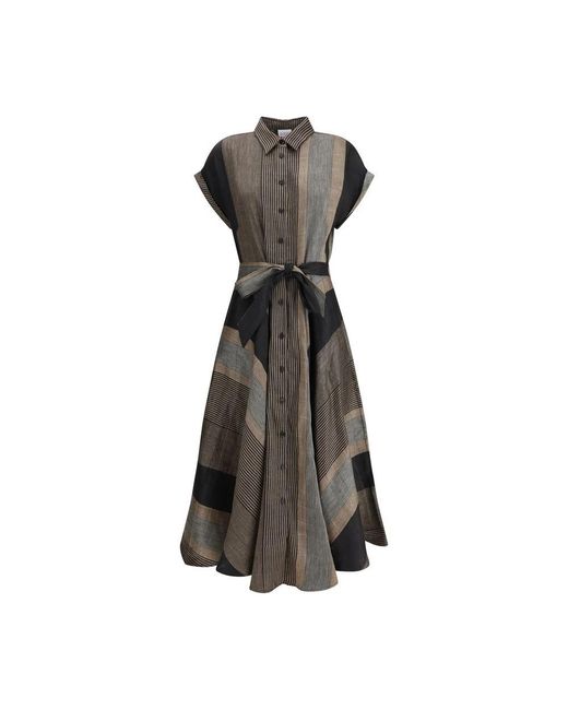 Sara Roka Gray Shirt Dresses