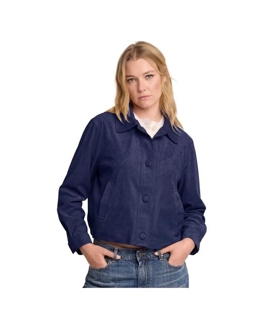 Kocca Jassen ,Blauw ,Leer Dulcine Jacket in het Blue