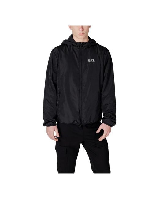 EA7 Jassen ,Zwart ,Polyester Light Jacket in het Black voor heren