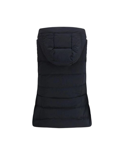 Canada Goose Jassen ,Blauw ,Spandex Zwart Label Gewatteerd Vest Met Capuchon in het Black