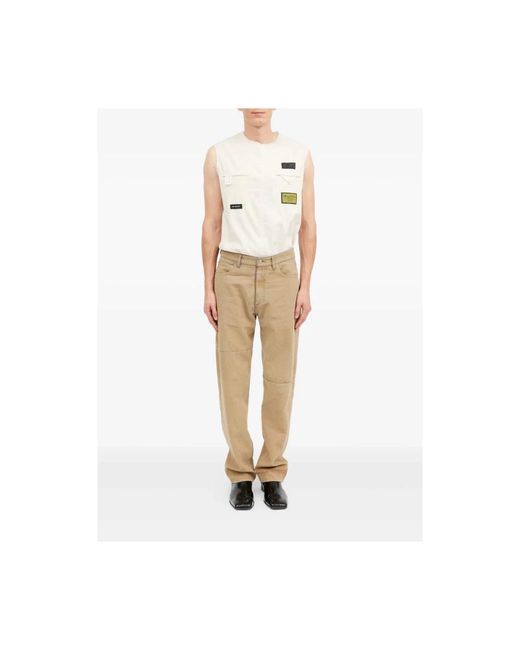 MM6 by Maison Margiela Natural Straight Jeans for men
