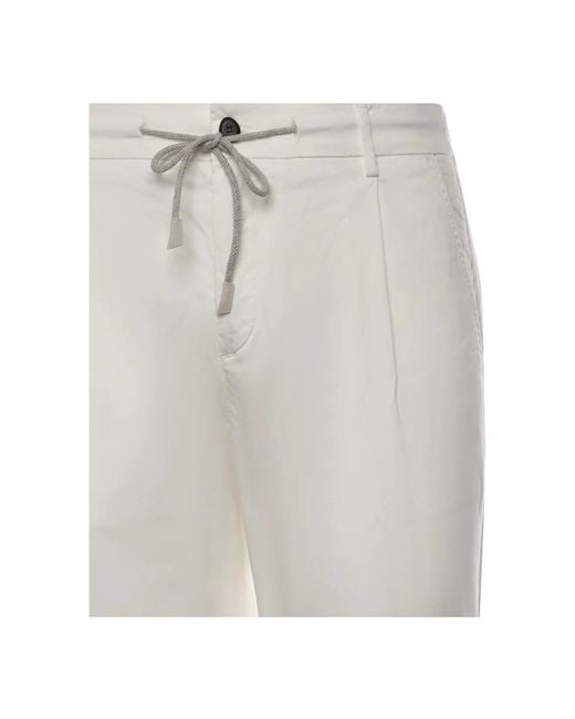 Eleventy Gray Slim-Fit Trousers for men