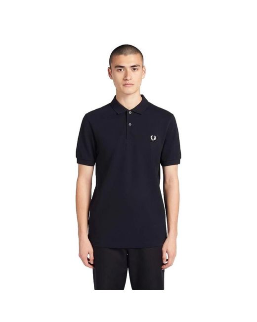 Fred Perry Baumwoll-piqué regular fit hemd in Blue für Herren