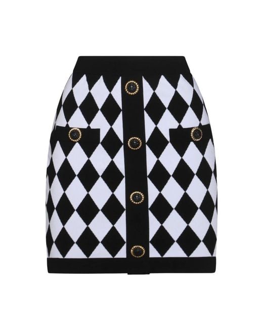 Balmain Black Short Skirts