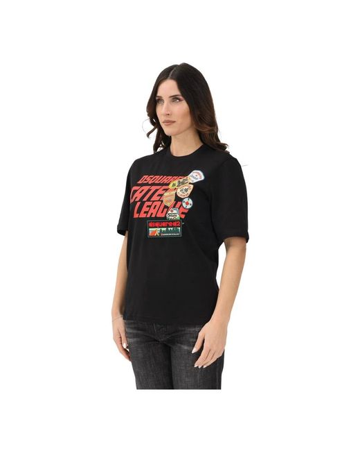 DSquared² Tops ,Zwart ,T-Shirt in het Black