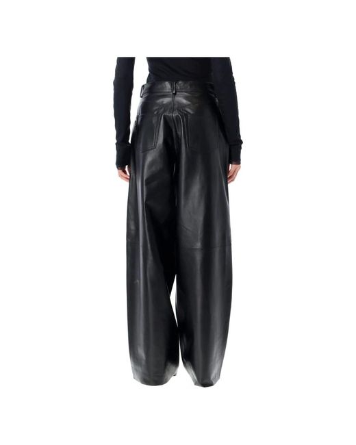 Haikure Black Leather Trousers