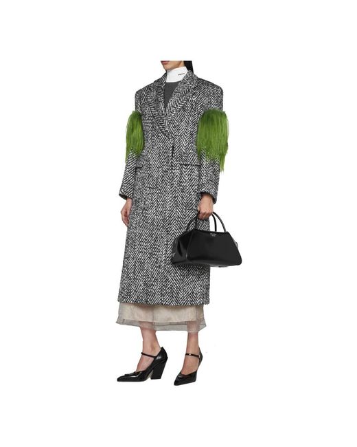 Prada Coats > Single-breasted Coats in het Gray