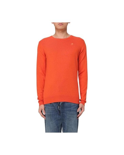 Karl Lagerfeld Orange Round-Neck Knitwear for men