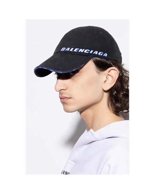 Balenciaga Baseball Cap in het Black voor heren