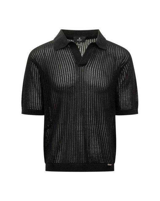 Represent Beverly Strickpolohemd in Black für Herren
