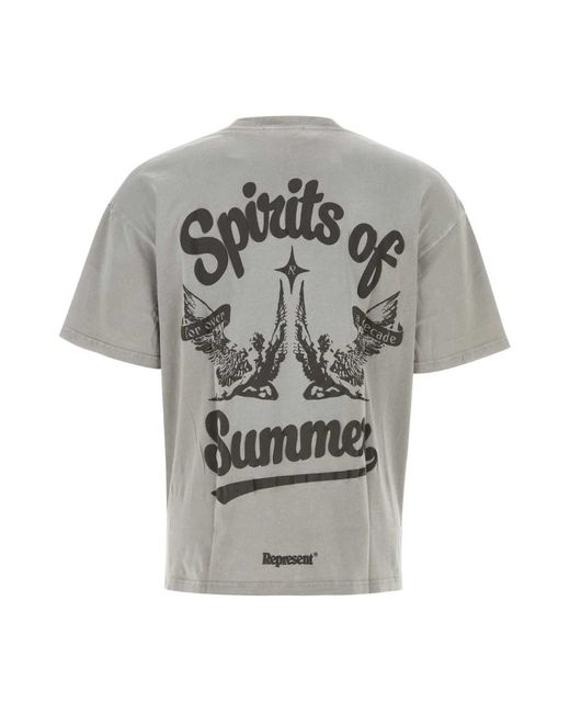 Represent Sommer spirits baumwoll t-shirt in Gray für Herren