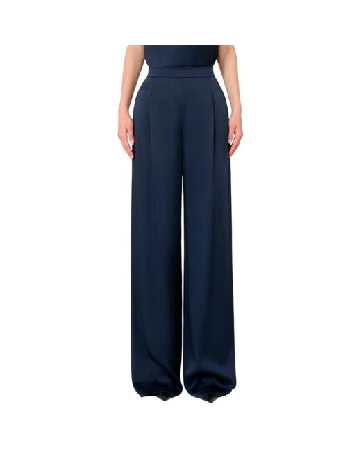 Max Mara Broeken ,Blauw ,Flared Broeken in het Blue