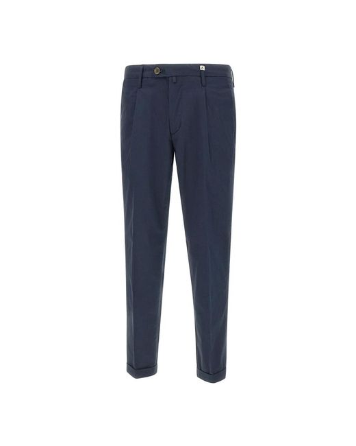 Myths Blue Straight Trousers for men