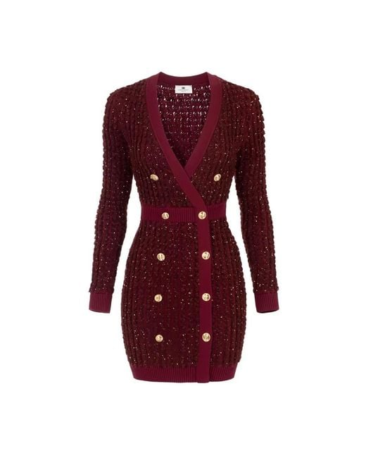 Elisabetta Franchi Red Short Dresses