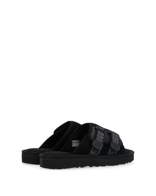 Ugg Schwarze strap slide sandalen in Black für Herren