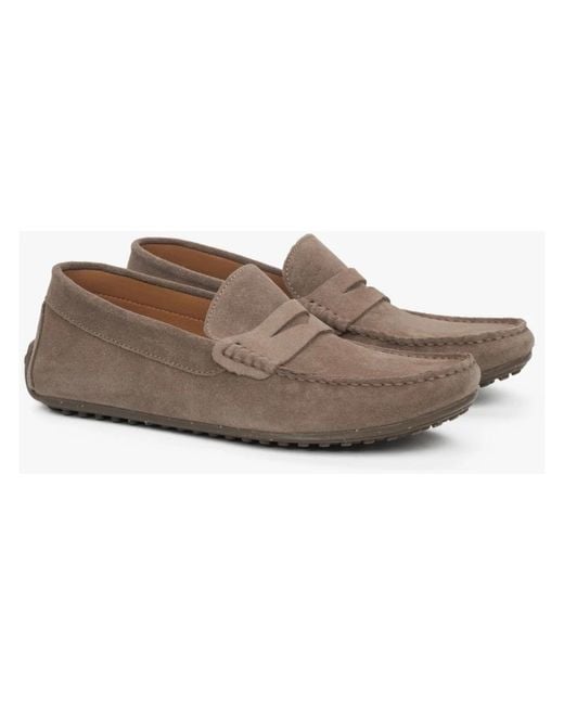 ESTRO Gray Loafers for men