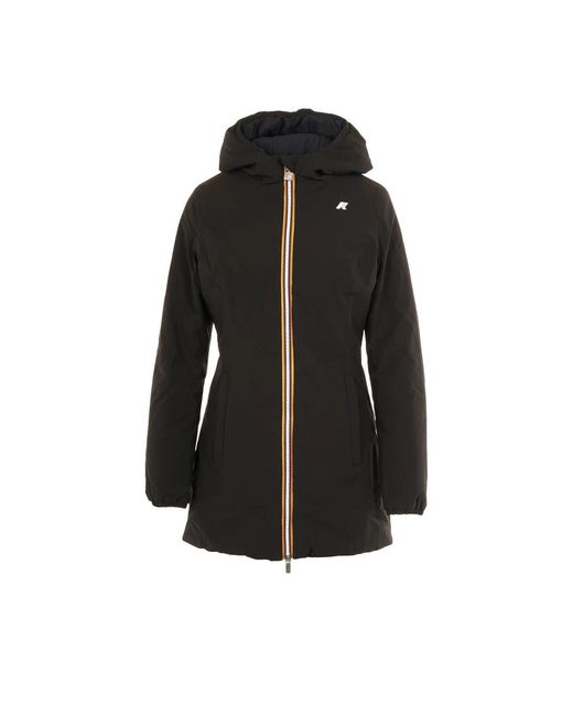 K-Way Jassen ,Zwart ,Warm Dubbel Jassen in het Black