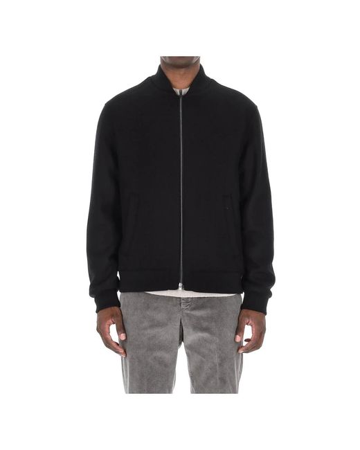 Herno Jassen ,Zwart ,Wol Zwarte Wol Baseball Bomber Jas in het Black voor heren