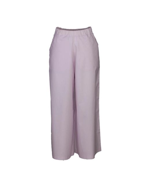Roberto Collina Purple Wide Trousers