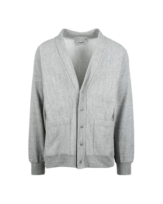 Nanamica Truien & Vesten ,Grijs ,Katoen Fleece Cardigan Met Geborstelde Binnenkant in het Gray voor heren