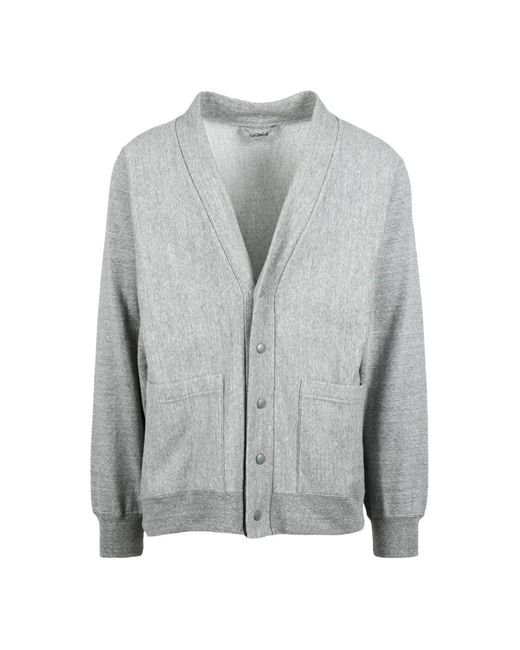 Nanamica Truien & Vesten ,Grijs ,Katoen Fleece Cardigan Met Geborstelde Binnenkant in het Gray voor heren